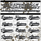 Custom Camo Black Olive Gray-White Splash Hockey Lace Neck Jersey