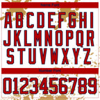 Custom Camo Red Old Gold Navy-White Splash Hockey Lace Neck Jersey