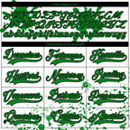 Custom Camo Grass Green Black-White Splash Hockey Lace Neck Jersey