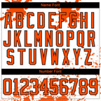 Custom Camo Orange Black-White Splash Hockey Lace Neck Jersey