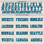 Custom Cream Navy-Teal Mesh Authentic Throwback Football Jersey