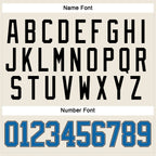 Custom Cream Blue Gray-Black Hockey Jersey