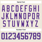 Custom Cream Purple-Gray Hockey Jersey