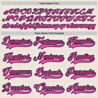 Custom Cream Purple Black-Pink Hockey Jersey