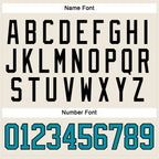 Custom Cream Teal-Black Hockey Jersey