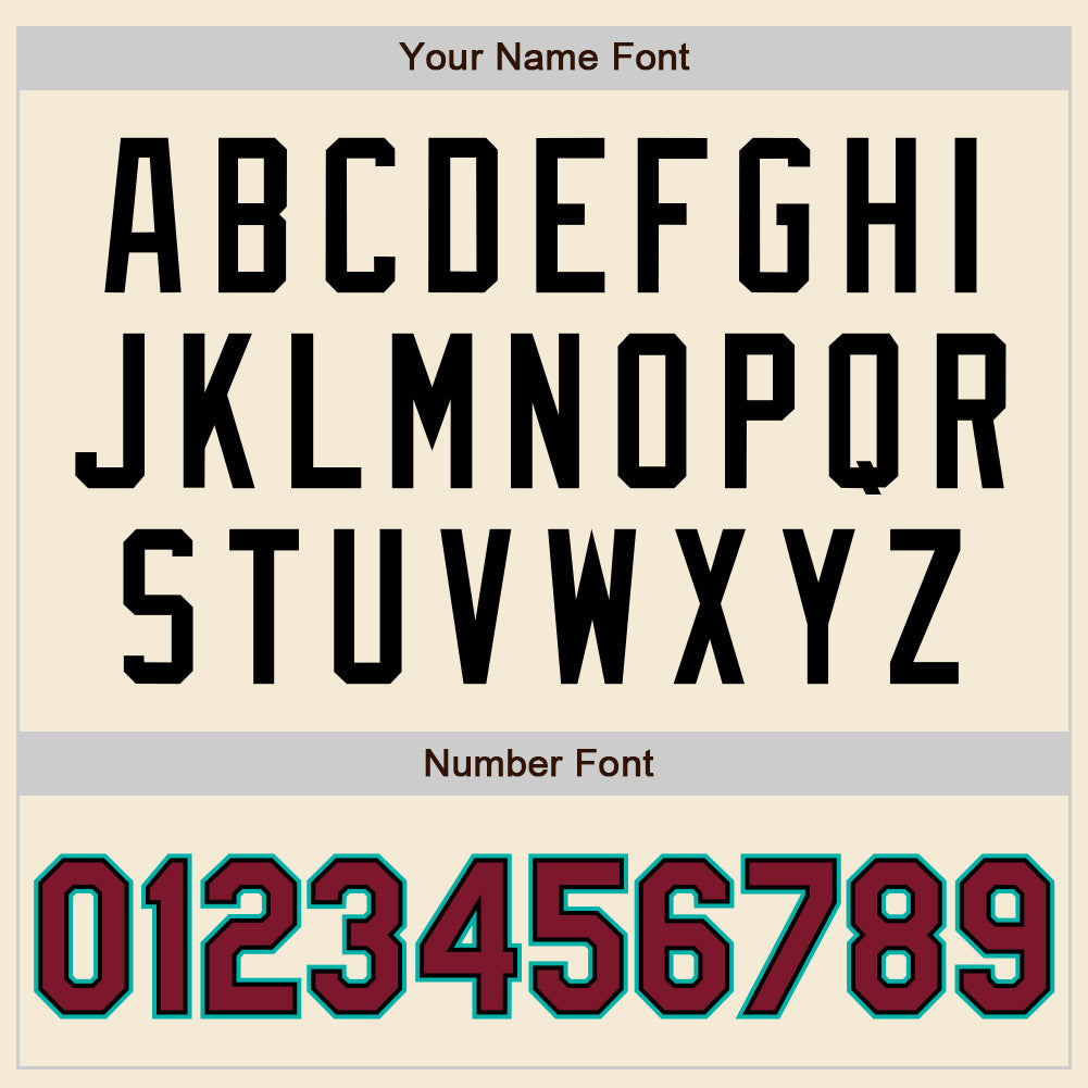 Custom Cream Crimson Black-Aqua Authentic Baseball Jersey