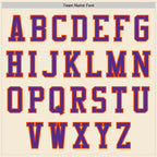 Custom Cream Orange-Purple Authentic Baseball Jersey