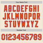 Custom Cream Orange-Purple Authentic Baseball Jersey