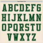 Custom Cream Green Authentic Baseball Jersey