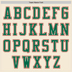 Custom Cream Red-Kelly Green Authentic Baseball Jersey