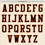 Custom Cream Black-Orange Authentic Baseball Jersey