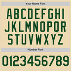 Custom Cream Green Authentic Throwback Basketball Jersey