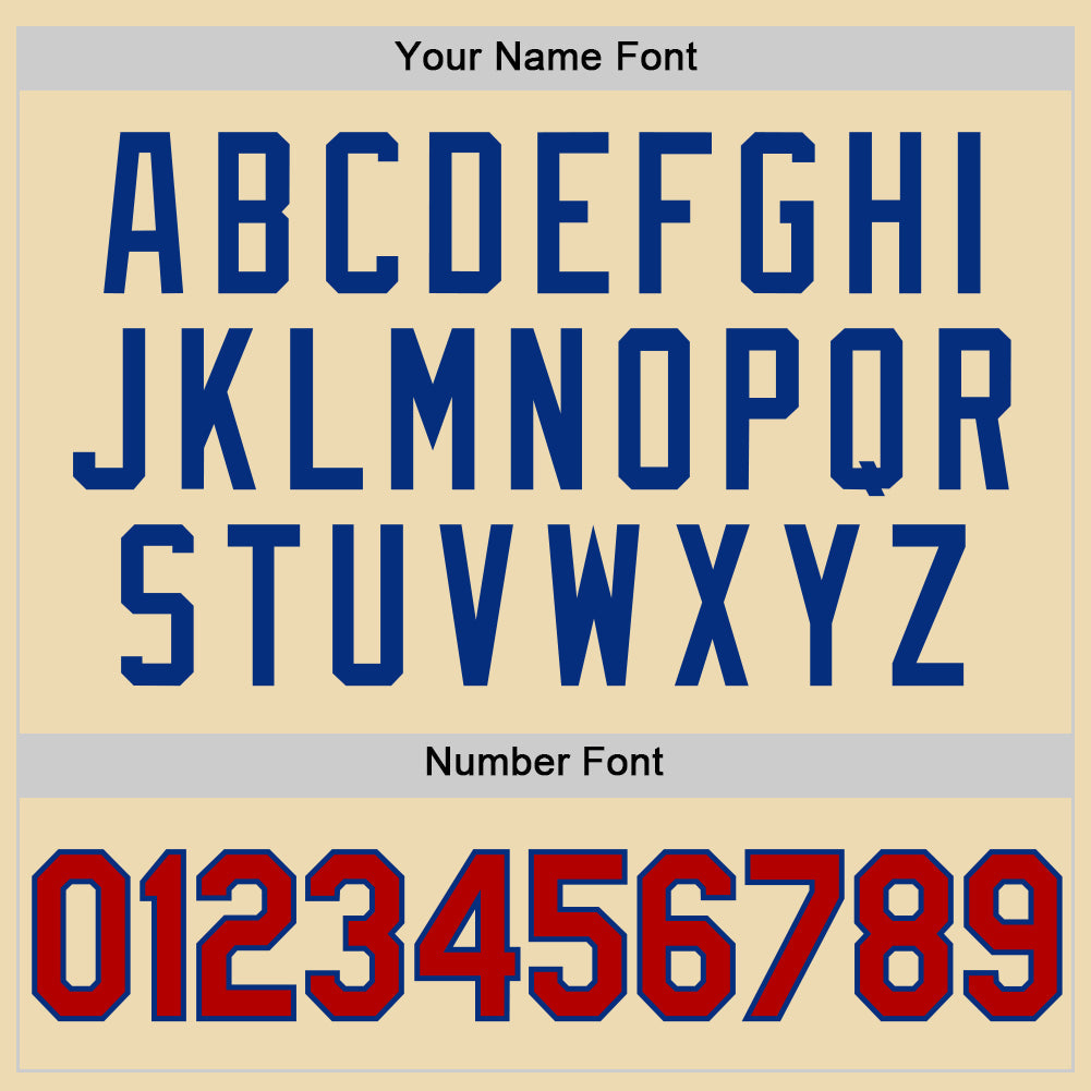 Custom Cream Red-Royal Authentic Throwback Basketball Jersey