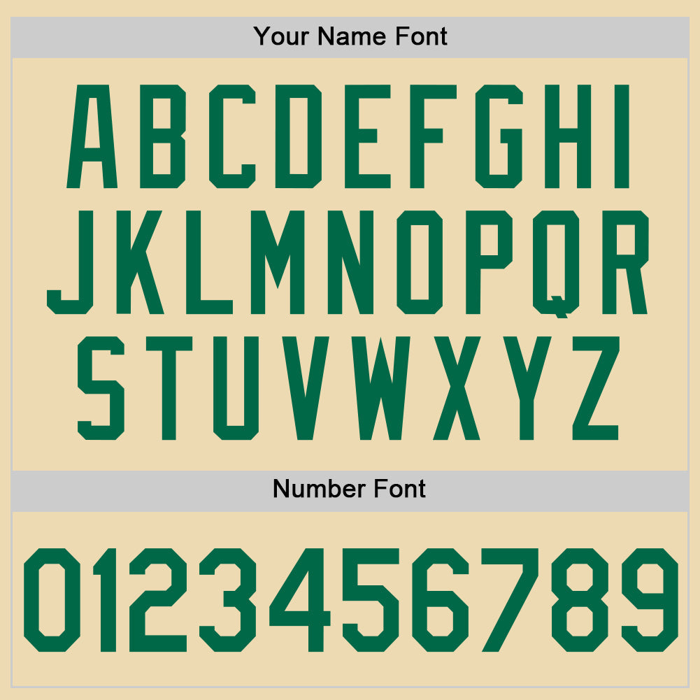 Custom Cream Kelly Green-White Authentic Throwback Basketball Jersey