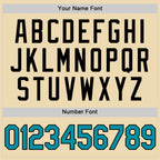 Custom Cream Teal-Black Authentic Throwback Basketball Jersey