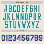 Custom Cream Purple-Teal Authentic Baseball Jersey