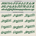 Custom Cream Gray Pinstripe Green Authentic Baseball Jersey