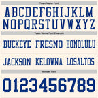 Custom Cream Royal Authentic Football Jersey