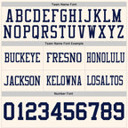 Custom Cream Navy Authentic Football Jersey