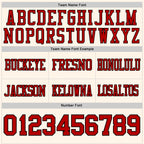 Custom Cream Red-Black Authentic Football Jersey
