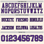 Custom Cream Purple-Black Authentic Football Jersey