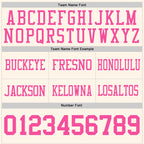Custom Cream Pink Authentic Football Jersey