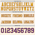 Custom Cream Purple-Gold Authentic Football Jersey