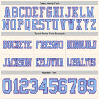 Custom Cream Light Blue-Purple Authentic Football Jersey