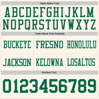 Custom Cream Kelly Green Authentic Football Jersey
