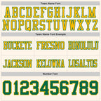 Custom Cream Kelly Green-Gold Authentic Football Jersey