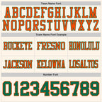 Custom Cream Kelly Green-Orange Authentic Football Jersey