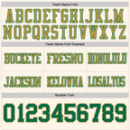 Custom Cream Kelly Green-Old Gold Authentic Football Jersey
