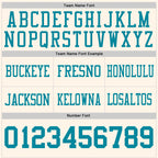 Custom Cream Teal Authentic Football Jersey