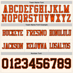Custom Cream Brown-Orange Authentic Football Jersey