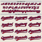 Custom Stitched Cream Red-Royal Baseball Pullover Sweatshirt Hoodie