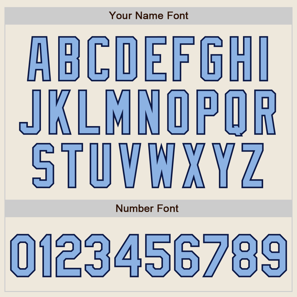 Custom Stitched Cream Light Blue-Navy Baseball Pullover Sweatshirt Hoodie