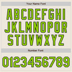 Custom Stitched Cream Neon Green-Black Baseball Pullover Sweatshirt Hoodie