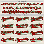 Custom Stitched Cream Red-Green Baseball Pullover Sweatshirt Hoodie