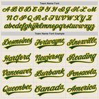 Custom Stitched Cream Green-Gold Baseball Pullover Sweatshirt Hoodie