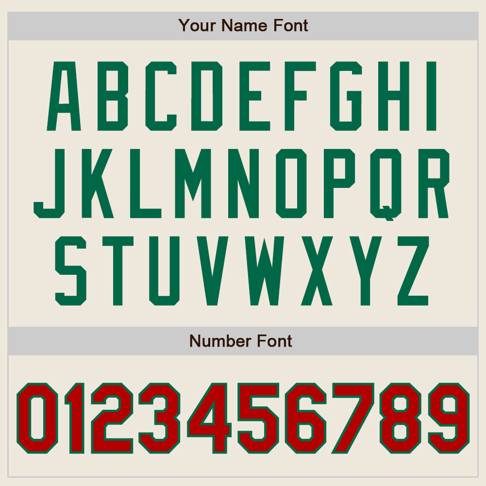 Custom Stitched Cream Red-Kelly Green Baseball Pullover Sweatshirt Hoodie