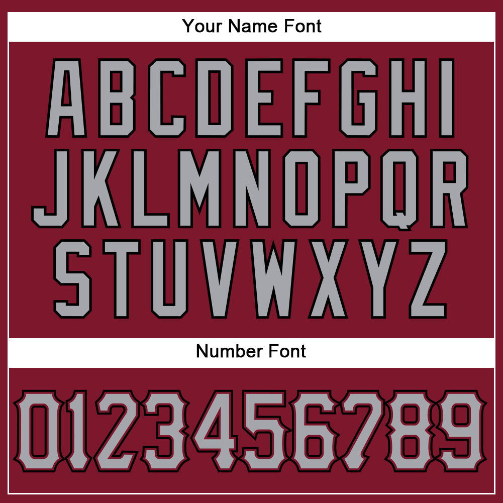 Custom Crimson Gray-Black Authentic Sleeveless Baseball Jersey