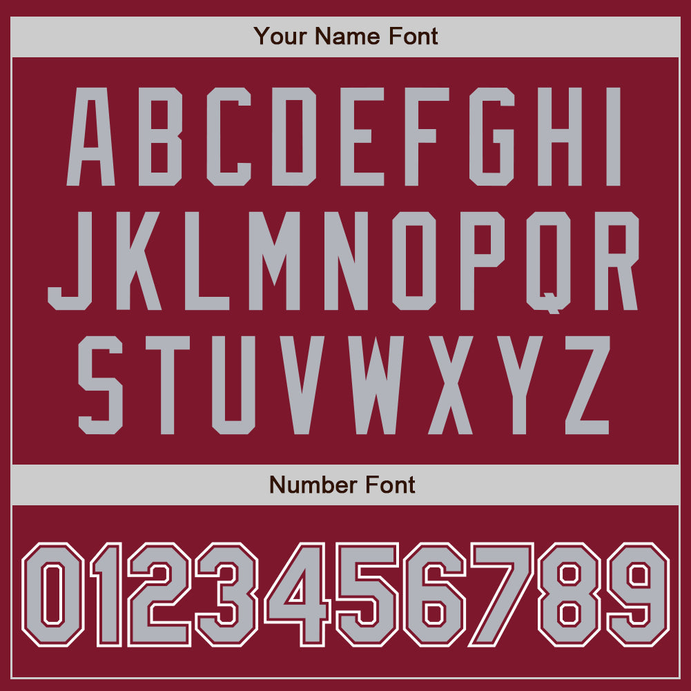 Custom Crimson Gray-White Authentic Baseball Jersey