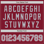 Custom Crimson Gray-White Authentic Baseball Jersey