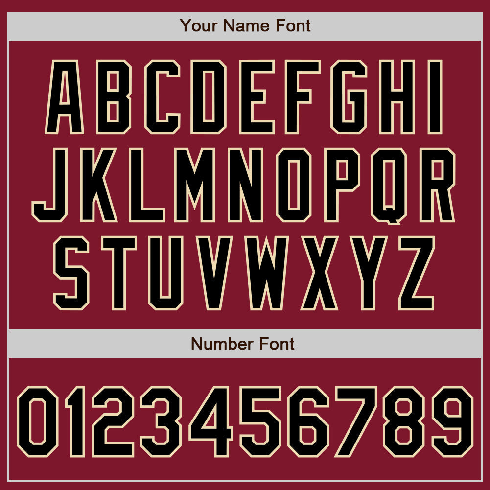Custom Crimson Black-Cream Authentic Baseball Jersey