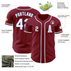 Custom Crimson White-Light Blue Authentic Baseball Jersey