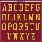 Custom Crimson Navy-Gold Authentic Baseball Jersey