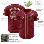 Custom Crimson City Cream-Black Authentic Baseball Jersey