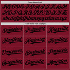 Custom Crimson Black Authentic Baseball Jersey