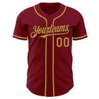 Custom Crimson Old Gold Authentic Baseball Jersey