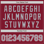 Custom Stitched Crimson Gray-White Baseball Pullover Sweatshirt Hoodie